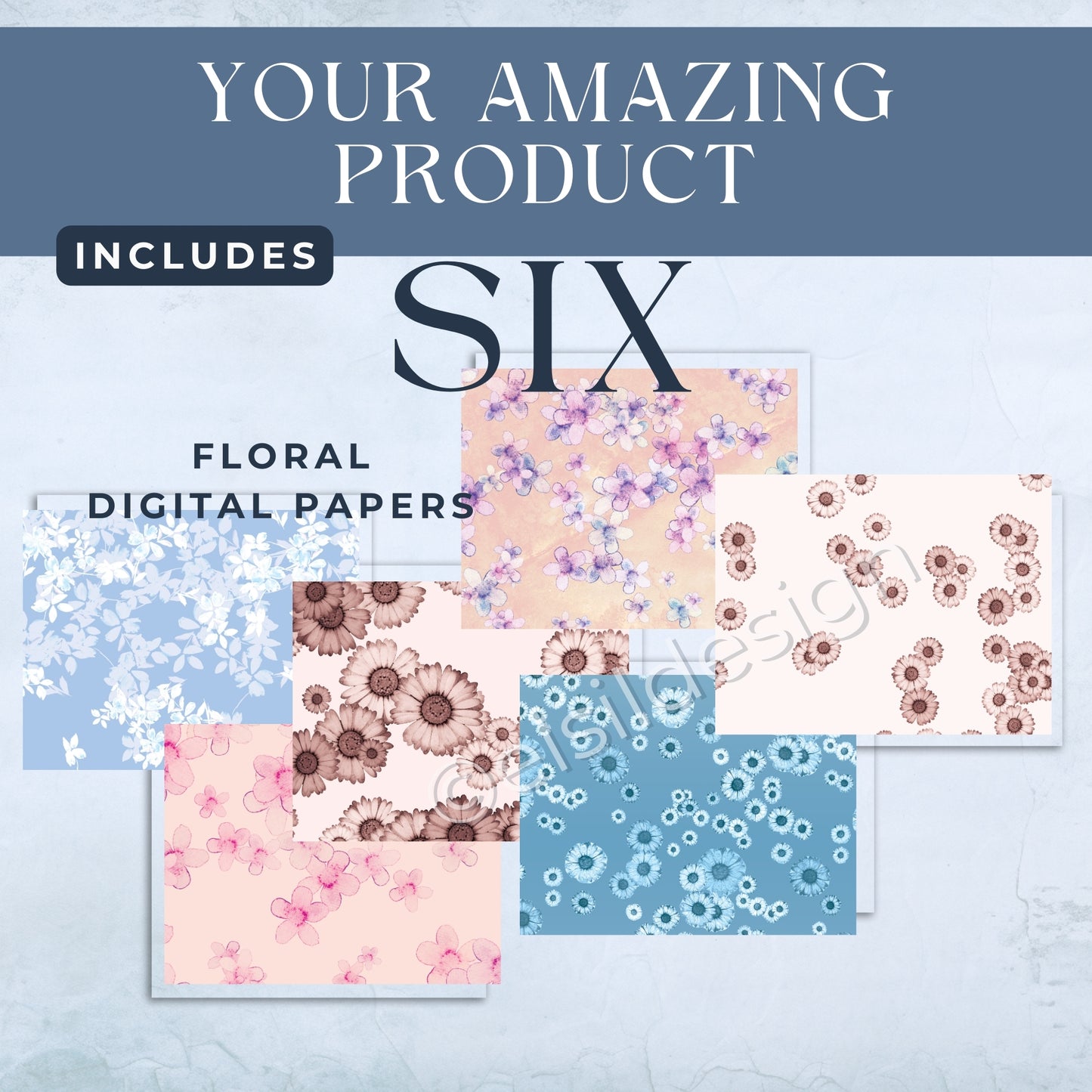 Digital Download - Floral Background Paper JJ06/1 - Printable